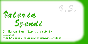 valeria szendi business card
