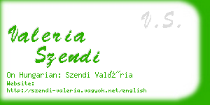 valeria szendi business card